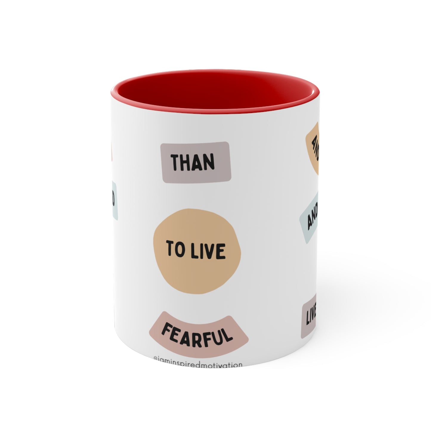 "Live Boldly" Accent Coffee Mug, 11oz