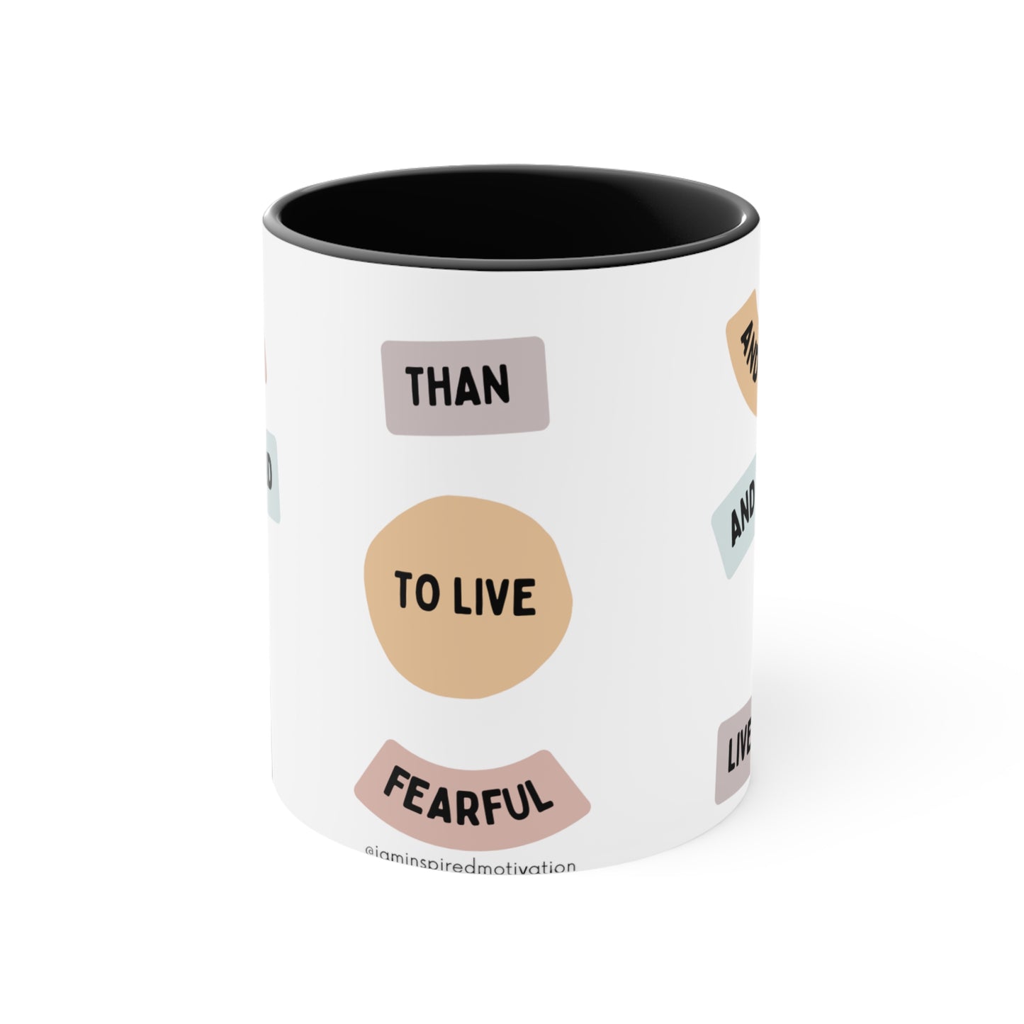 "Live Boldly" Accent Coffee Mug, 11oz