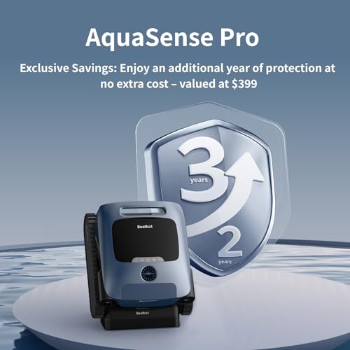 Beatbot AquaSense Pro Cordless Robotic Pool Vacuum Cleaner with Hook- Clarifies Water, Skims Water Surface, 5-in-1 Comprehensive Cleaning, Surface Parking, Intelligent Path Optimization - Navy Blue