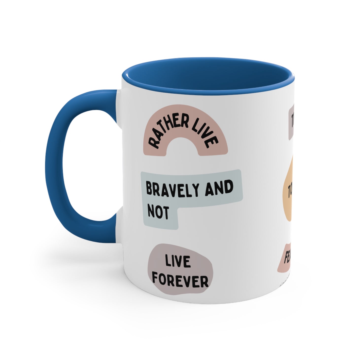 "Live Boldly" Accent Coffee Mug, 11oz