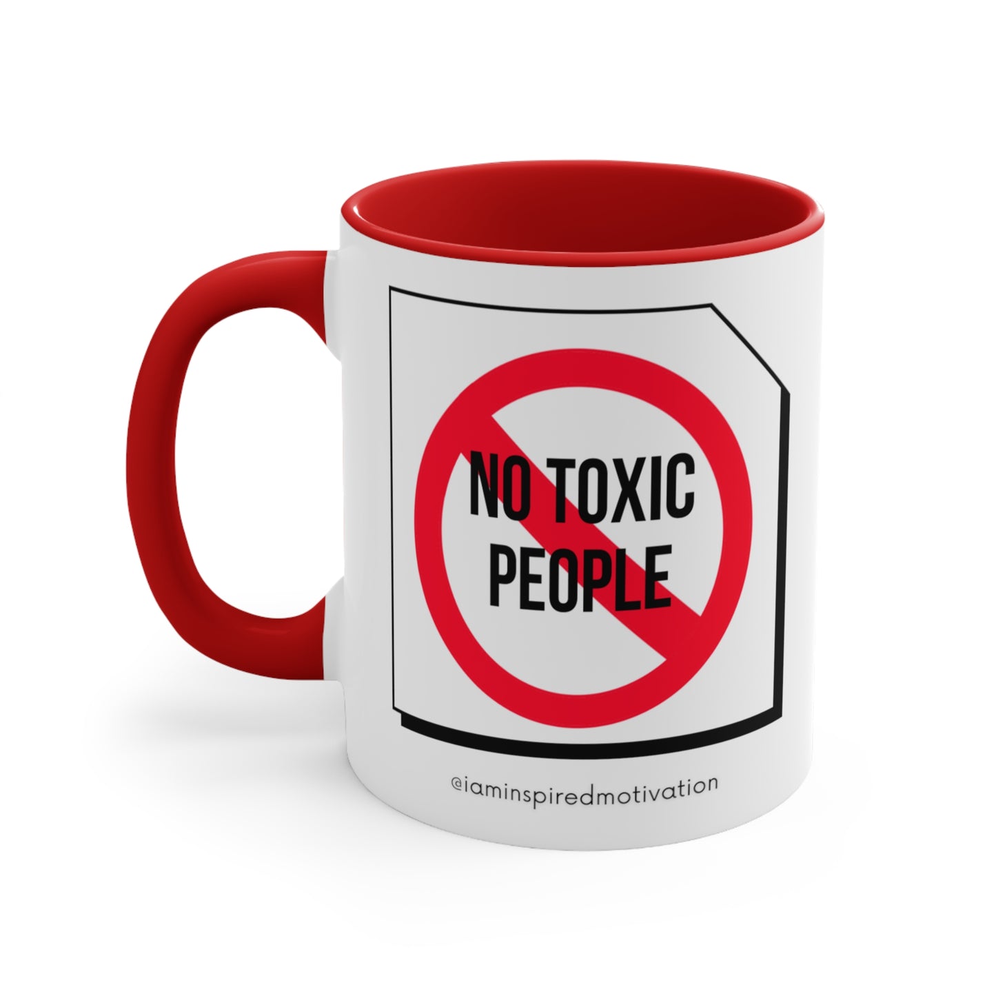 " NO Toxic People" Accent Coffee Mug, 11oz